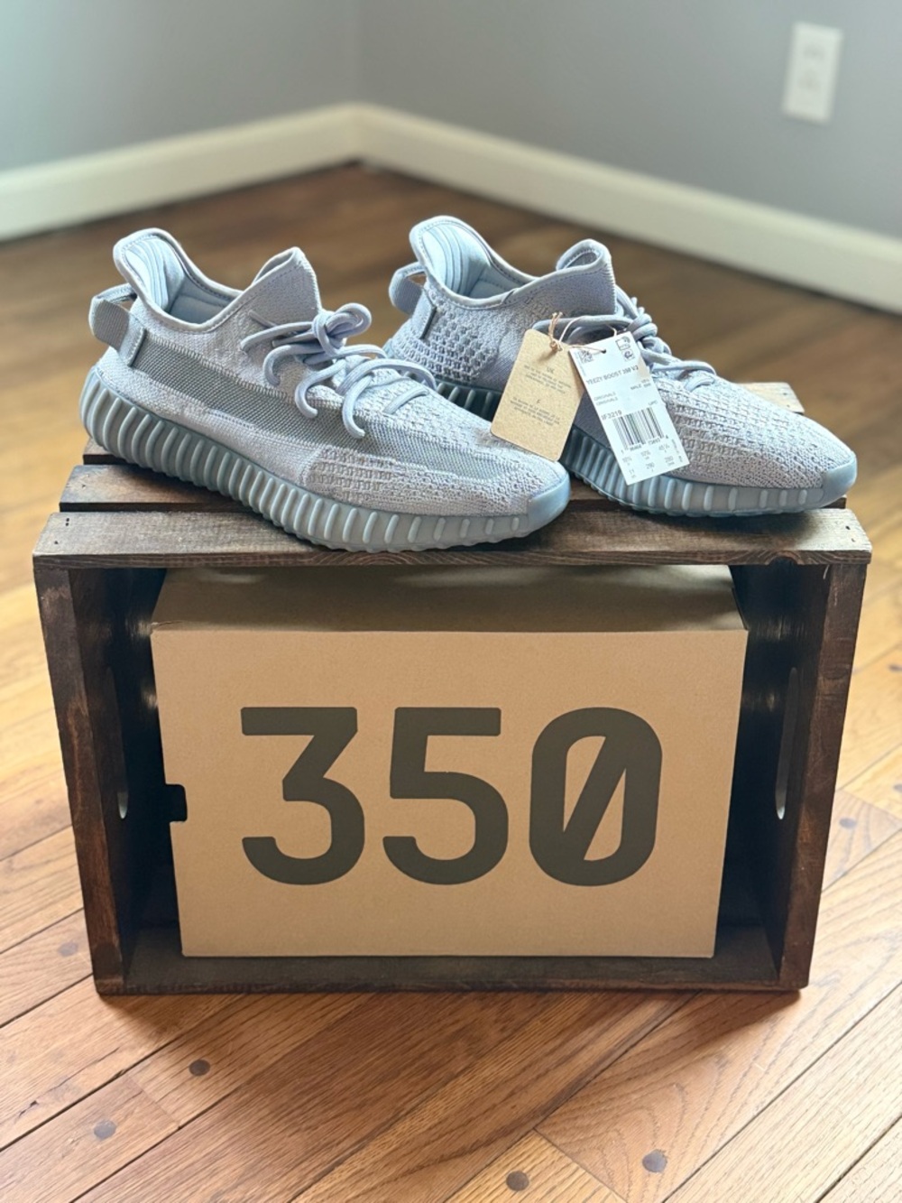 Yeezy Boost 350 V2 Light Gray Knit Sneakers